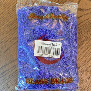 Lot of 5 bags glass seed + bugle beads, 1 acrylic teardrop bag, jewelry supplies